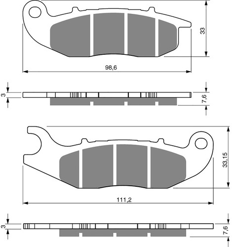 Brake disc pads front goldfren - disc,