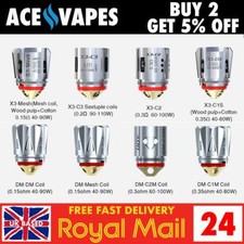 IJOY X3 & DM COILS for AVENGER, DIAMOND, CAPTAIN 1 2 Tanks - MESH, C1S Packs x3