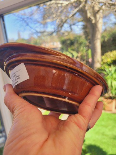 Cerutil brown 21x12cm oval - cerutil,