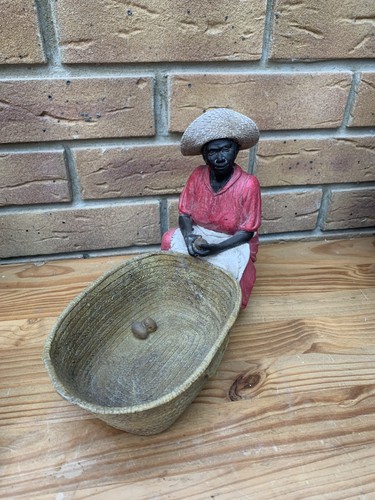 Old african lady figure with - old,