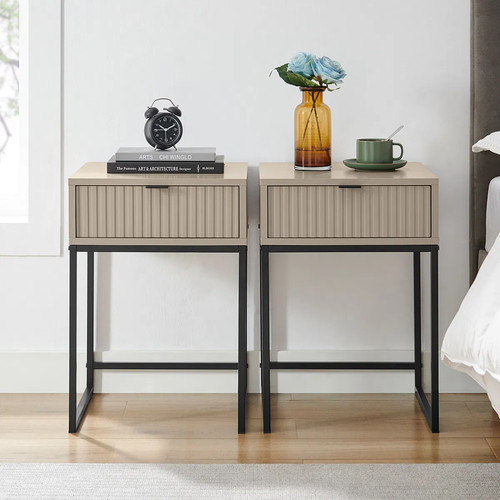 Pair one drawer bedside - pair,