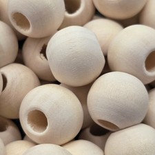 100 Wooden Beads 15mm Macrame