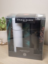 COLE & MASON Black/White Hawksbury Salt and Pepper Classic Mill Set