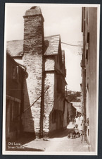 Postcard Old Looe nr Polperro Cornwall pedal car in Street Scene RP