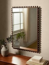 John Lewis Bobbin Rectangular Wood Frame Wall Mirror 85 x 60cm [Marks/Dents)