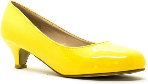 Ladies kitten heel pumps - kitten,