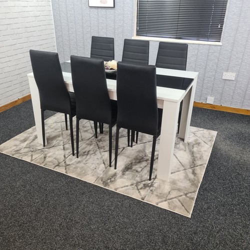 Black white wooden dining - black,