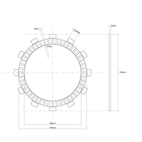 Single clutch disc fcc for - fcc,