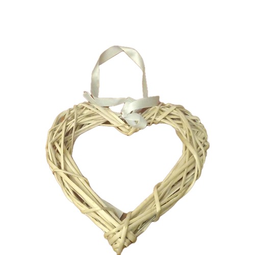 Wicker heart decoration 26cm - decoration, x