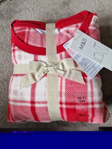 Girls fleece pyjamas - m&s, girls'