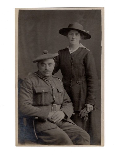 Antique ww1 rppc studio - ww1,