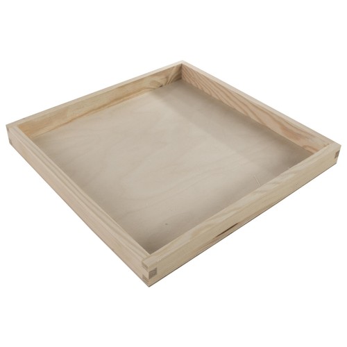 Wooden shallow square display - square,