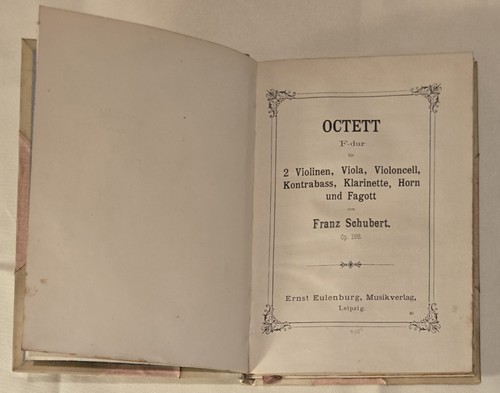 Antique 1899 schubert octet - antique,