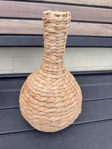Woven vase wicker beige decor - woven,