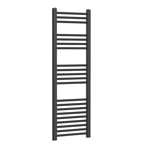 Black heated towel rail - black,