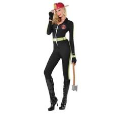 Womens Firefighter Fancy Dress Ladies Fired up Fireman / Woman Costume Adults