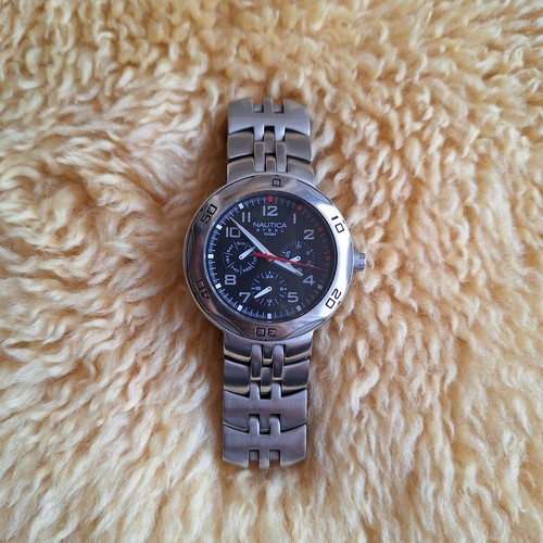 Nautica mens steel - steel, 100m