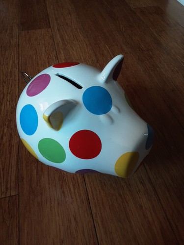 Polka dot ceramic piggy - dot, bank