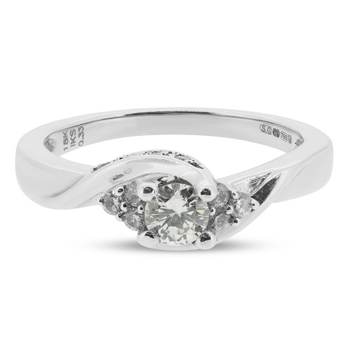 Elegant 18ct white gold twist - elegant,