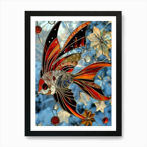 Stained glass fish - glass, art