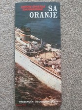 Union Castle Safmarine S.A.Oranje Passenger Accommodation Brochure 1970's
