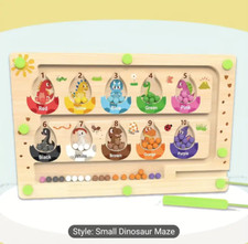 Magnetic Color and Number Maze Board, Educational Sorting Counting Game for Kids