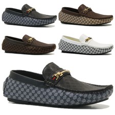 MENS FAUX LEATHER SLIP ON