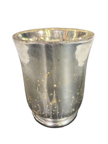 Silver mercury glass - glass, 6"