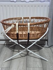 Woven Wicker Baby Doll Moses