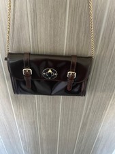 Massimo Dutti Crossbody Bag. Brown Leather