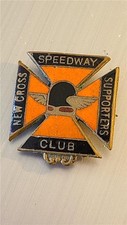 New Cross Speedway Club Enamel Pin Badge Fattorini & Sons Vintage