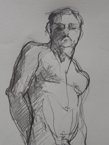 Male nude pencil - , drawing