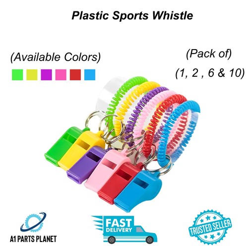 Plastic referee whistle with - plastic,