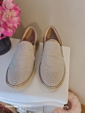 Ladies Gold/Cream  Sequin Shoe XTI size 4 Worn Once Rrp £42.99
