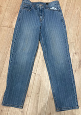 Sainsburys 12R relaxed straight pin-striped ladies jeans