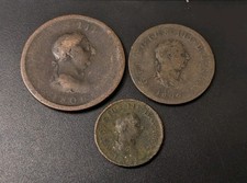 1806 George III Penny Half Penny Farthing Coins