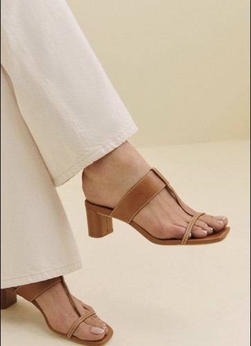Tan block kitten - tan, sandal