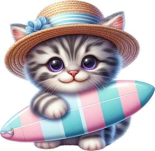 Colourful baby kitten - colourful,