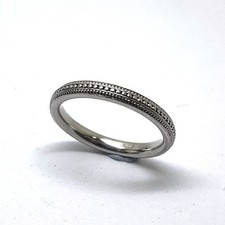 Platinum 2.5mm Band Ring Size I 1/2 Hallmarked 950 Patterned Wedding Band Ring
