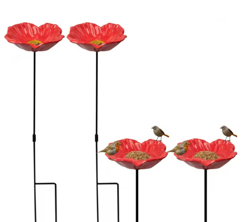 Cast iron bird - iron, feeder