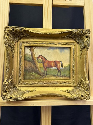 Charming equestrian oil - equestrian,
