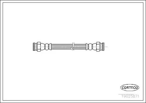 Flexible brake hose rear axle - hose,