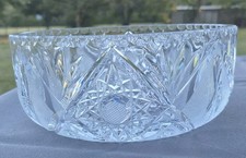 Czech Cut Glass Fruit Bowl