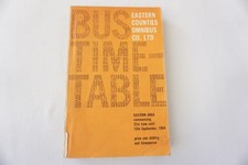 1964 Eastern Counties Bus Timetable with Map Eastern Area Missing Rear Cover