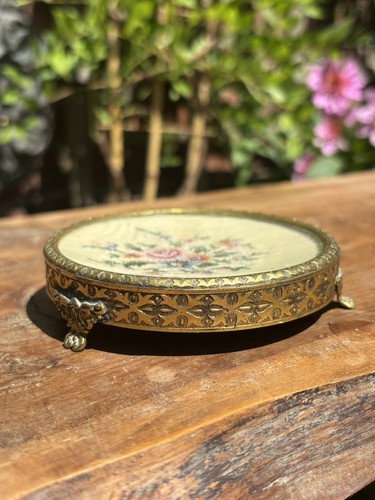 Vintage petit point brass - vintage,