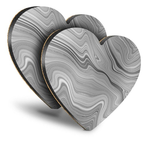 Heart mdf coasters - 2x,