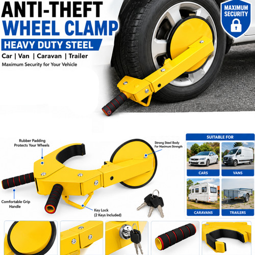 Anti theft wheel clamp - wheel,