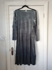Marla Wynn grey velvet dress