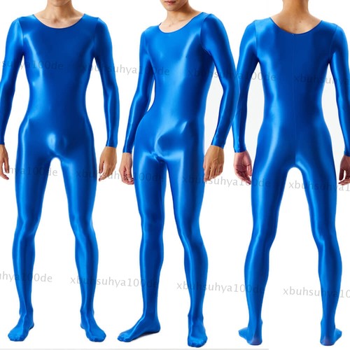 Men satin bodysuit shiny - men's,