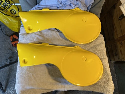 Vintage yellow motocross side - vintage,